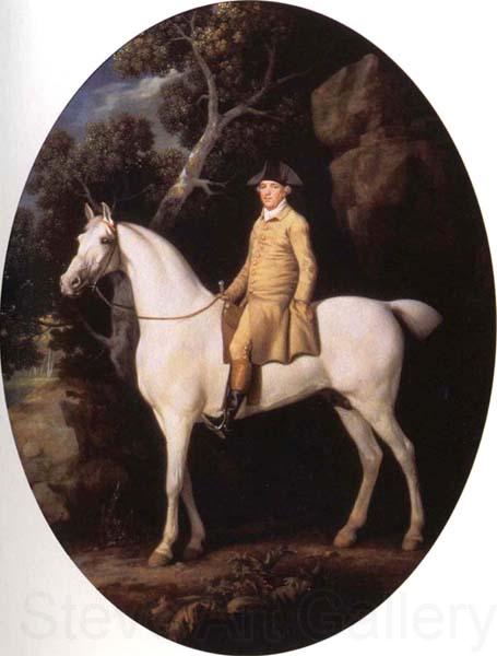 George Stubbs Self-Portrait on a White Hunter Spain oil painting art